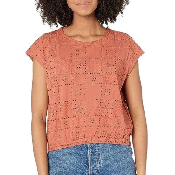madewell per se eyelet top - Picture 3 of 7